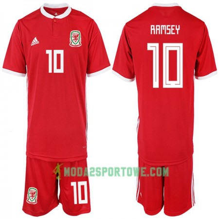 Koszulka Walia RAMSEY 10 Dziecięcy Domowe Stroje Piłkarskie 2018-2019 Krótki Rękaw